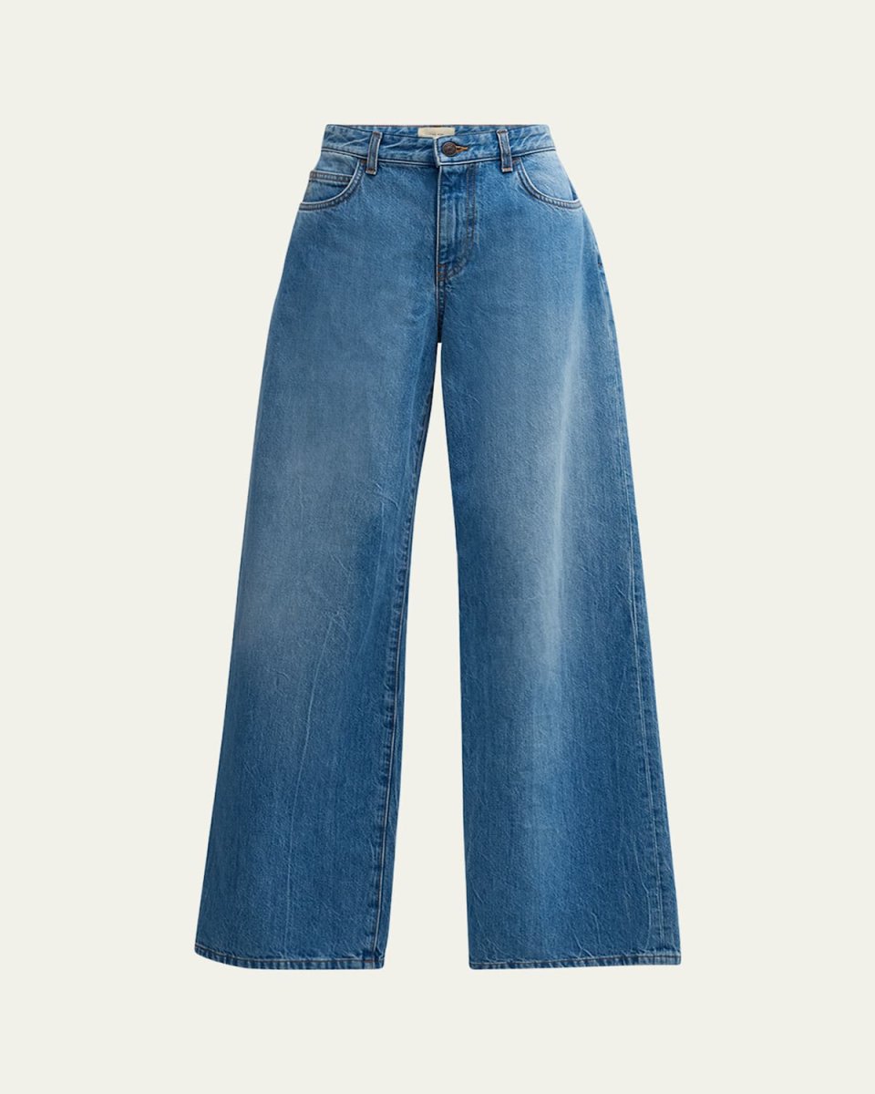 Eglitta Mid-Rise Straight-Leg Jeans